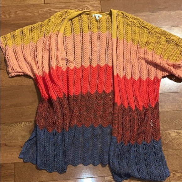 Maurices Sweaters - Maurices rainbow cardigan crochet large women's